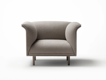 NOON - Fabric armchair with armrests by Ross Gardam - view 3